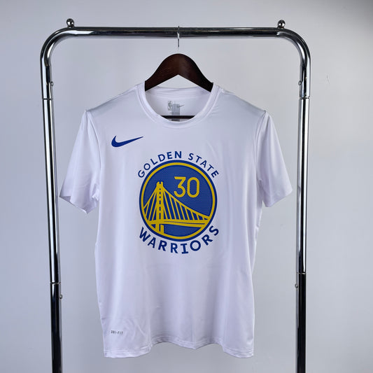 NBA Golden State Warriors White T-Shirt – #30 Quick Dry