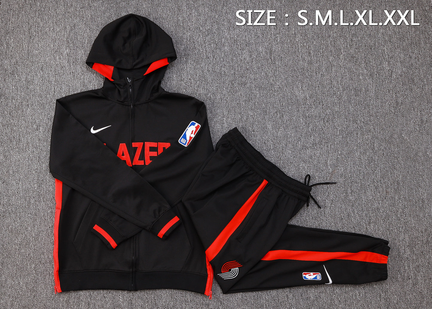 NBA Portland Trail Blazers Black Tracksuit – Hoodie & Pants