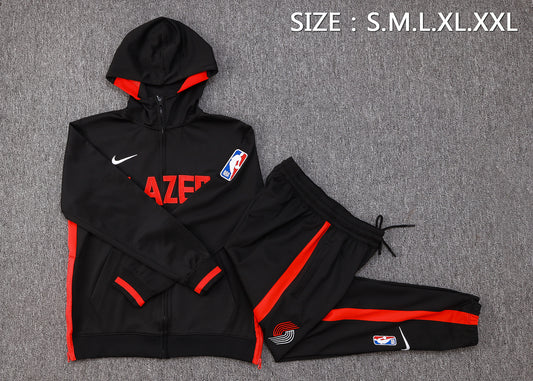 NBA Portland Trail Blazers Black Tracksuit – Hoodie & Pants