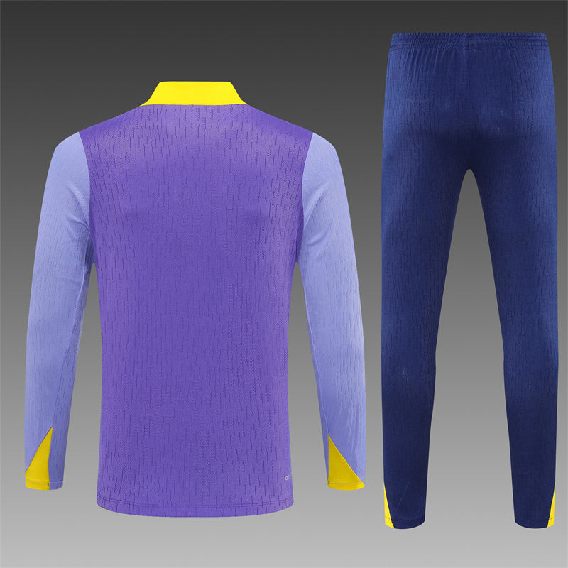 2025/26 Atletico Madrid Purple Half Pull Training Suit (Adults&Kids)
