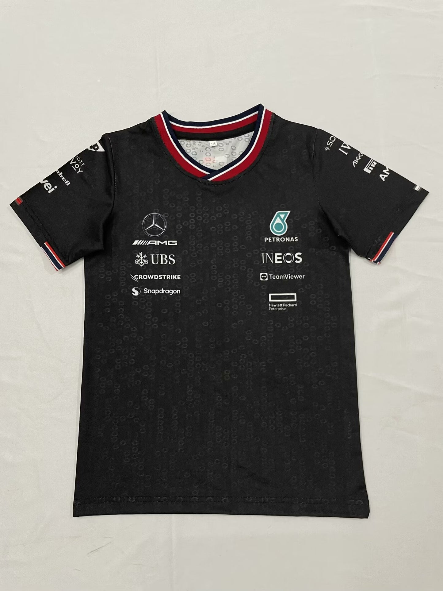 Mercedes AMG Petronas F1 Kids T-Shirt – Black 2024 Edition