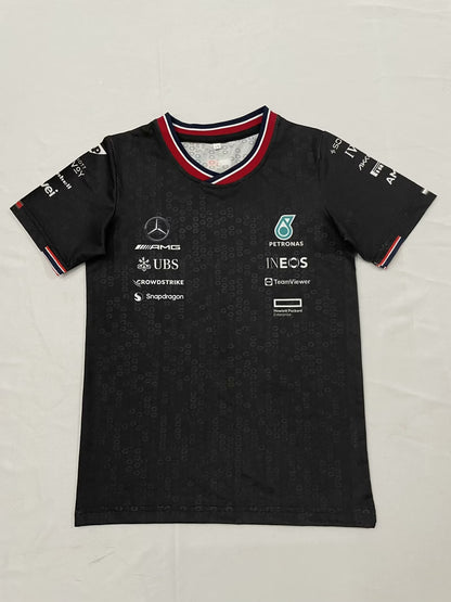 Mercedes AMG Petronas F1 Kids T-Shirt – Black 2024 Edition