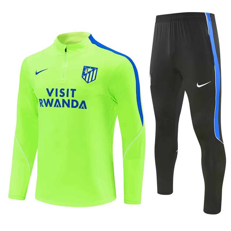 2026/27 Atlético Madrid Fluorescent Green Half Pull Training Suit front