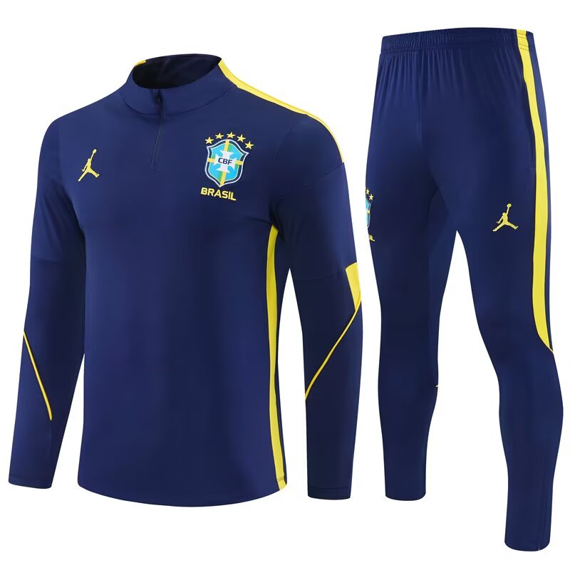 2026/27 Jordan Brazil Royal Blue Half Pull Training Suit front