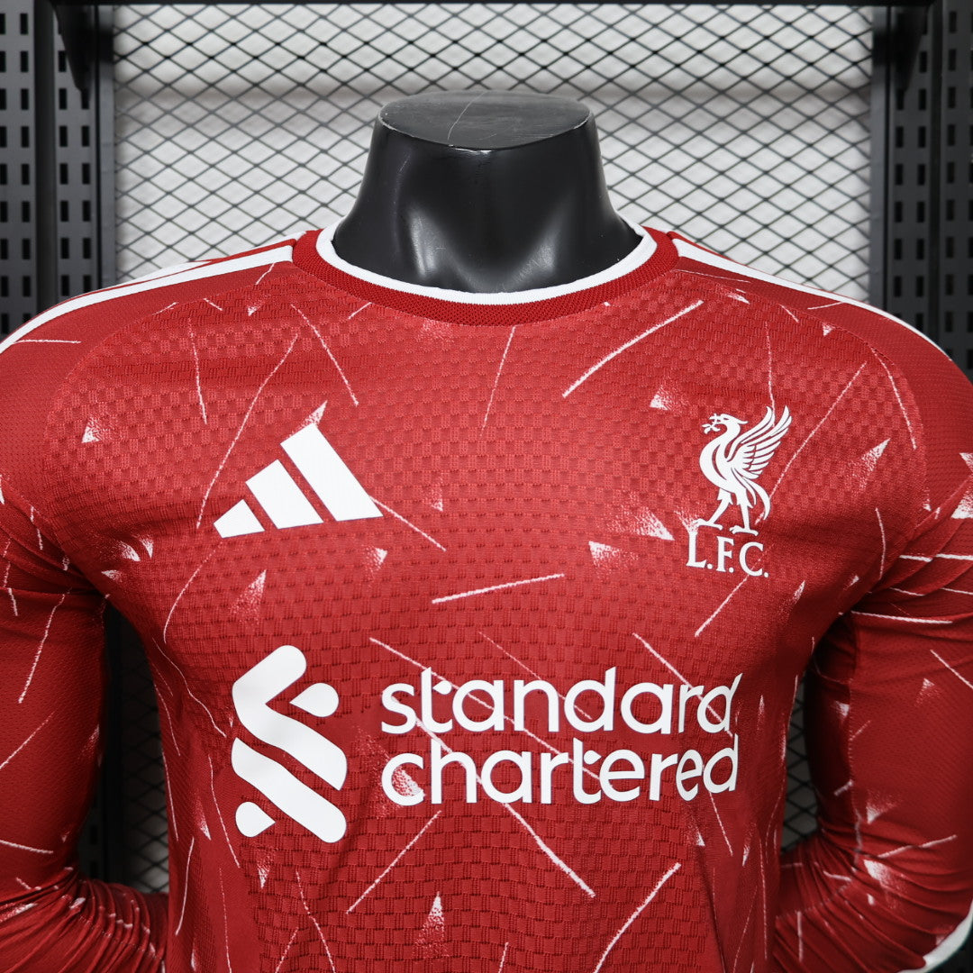 2026/27 Liverpool Home Long Sleeve Player Version front close-up