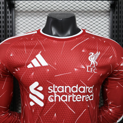 2026/27 Liverpool Home Long Sleeve Player Version front close-up