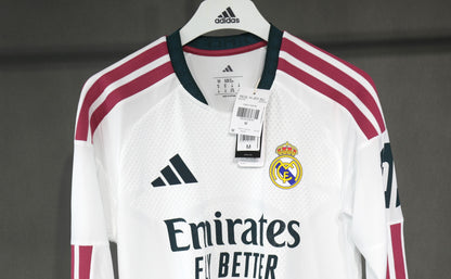 2026/27 Real Madrid Home Long Sleeve Player Edition front close-up