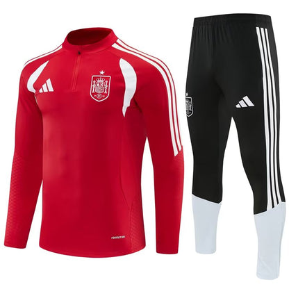 2026/27 Spain Red Half-Pull Training Suit front