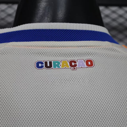 2026 Curaçao Away Player Version World Cup Jersey neck detail