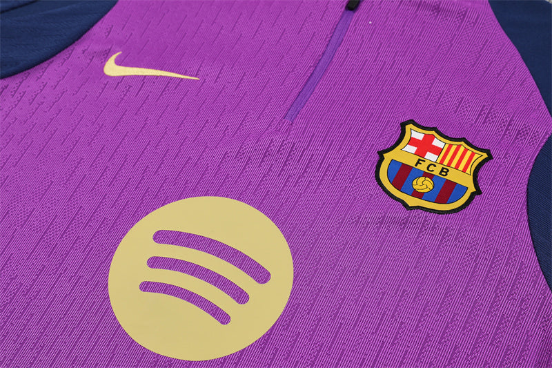 2025/26 Barcelona Purple Half Pull Training Suit (Adults&Kids)