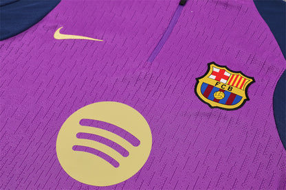 2025/26 Barcelona Purple Half Pull Training Suit (Adults&Kids)