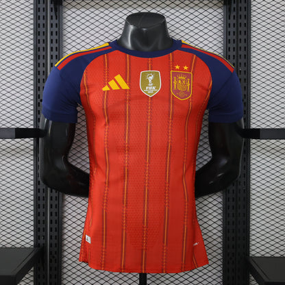 2026 Spain home 2-star With World Champions Patch Player version World Cup jersey S-3XL
