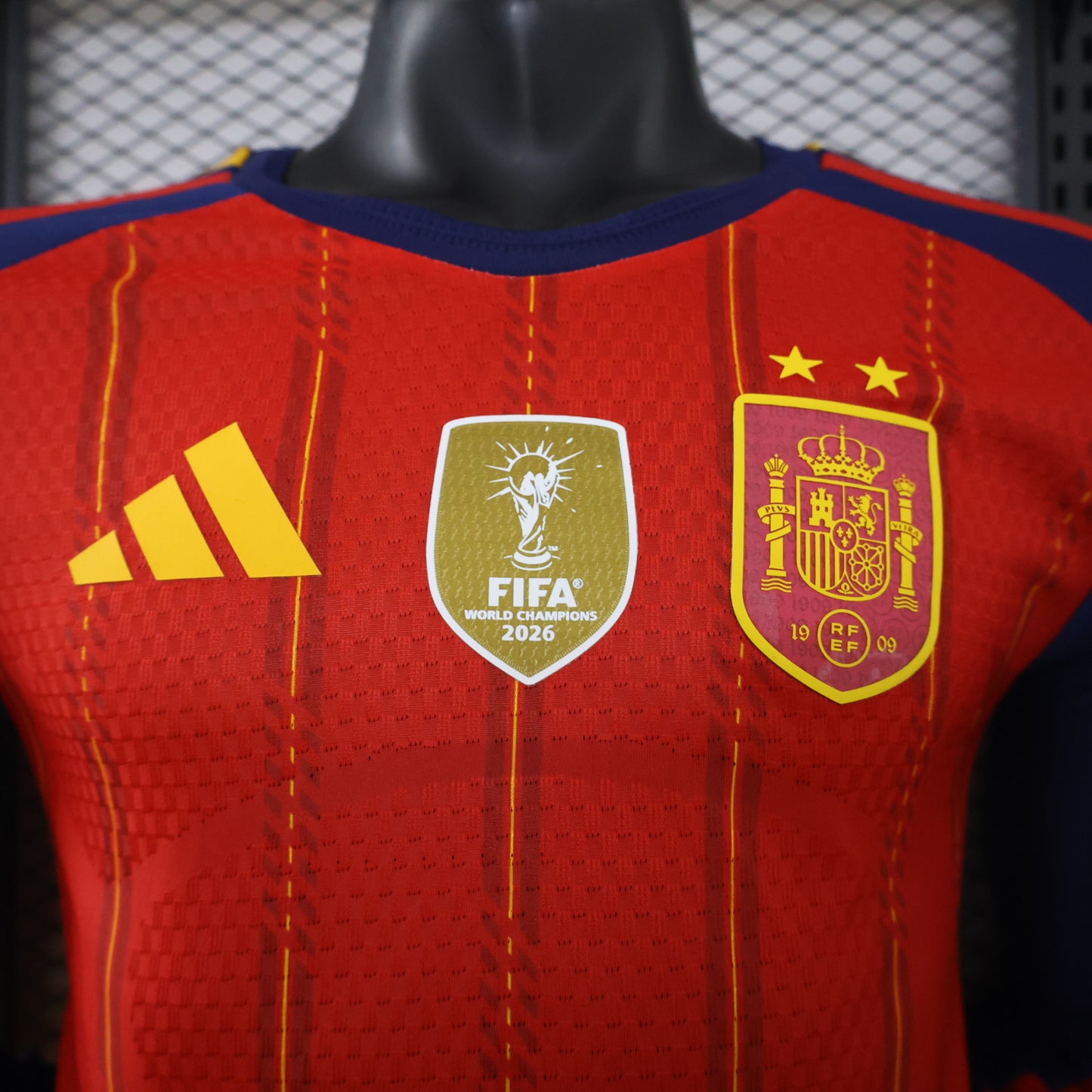 2026 Spain home long sleeved 2-star With World Champions Patch Player version World Cup jersey S-3XL
