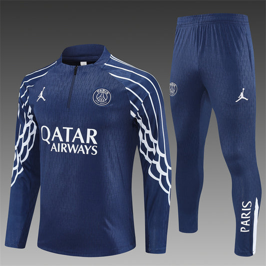 2025/26 Jordan PSG Royal Blue [Champions League Edition] Half Pull Training Suit (Adults&Kids)