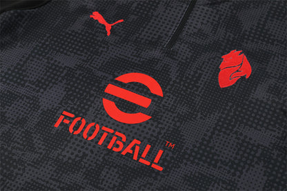 2025/26 AC Milan Black Half Pull Training Suit (Adults&Kids)