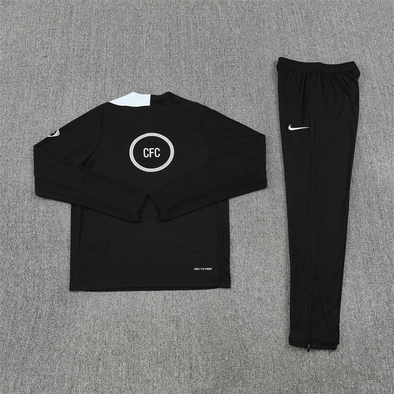 2025/26 Chelsea Black Half Pull Training Suit (Adults&Kids)