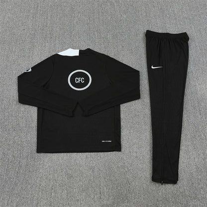 2025/26 Chelsea Black Half Pull Training Suit (Adults&Kids)