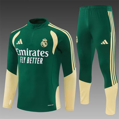 2026/27 Real Madrid Green Half Pull Training Suit
