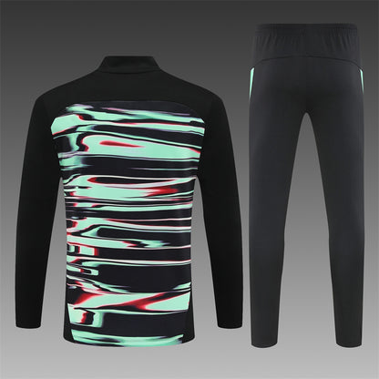 2025/26 Portugal Green Black Half Pull Training Suit (Adults&Kids)