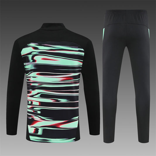 2025/26 Portugal Green Black Half Pull Training Suit (Adults&Kids)