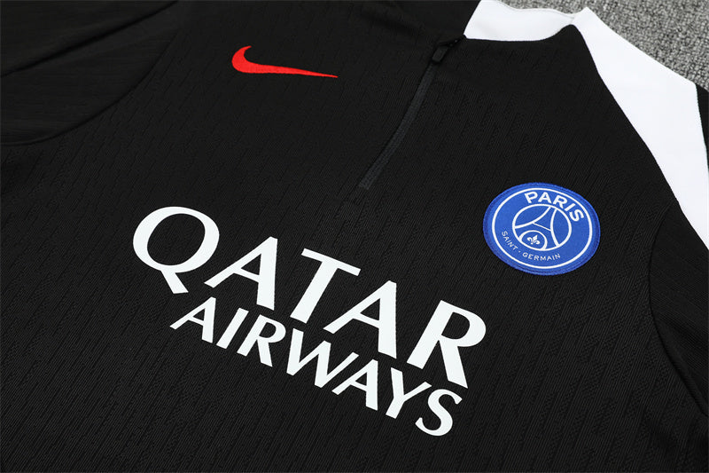 2025/26 PSG Black Half Pull Training Suit (Adults&Kids)