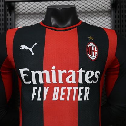 2026/27 AC Milan home long sleeved Player Version Soccer Jersey S-XXL