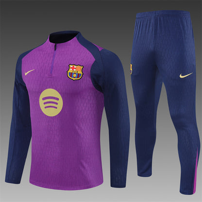 2025/26 Barcelona Purple Half Pull Training Suit (Adults&Kids)