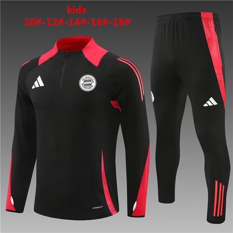 Bayern Munich Kids Training Suit – Black & Red Edition