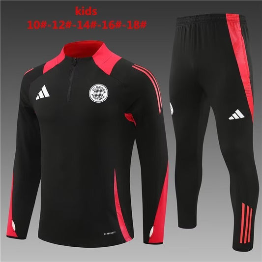 Bayern Munich Kids Training Suit – Black & Red Edition