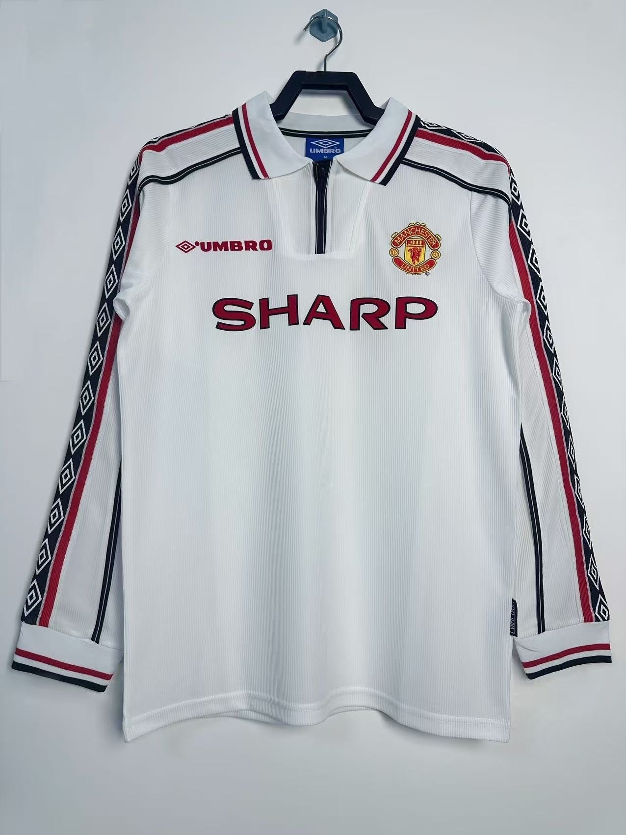 Retro 1998 Manchester United commemorative edition long sleeved S-XXL