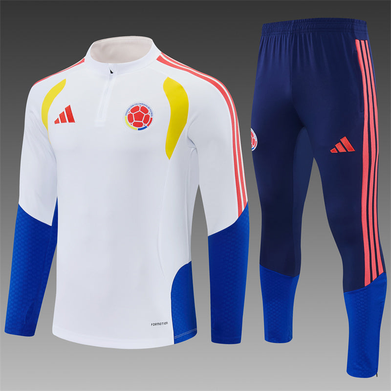 2026/27 Colombia White Half Pull Training Suit