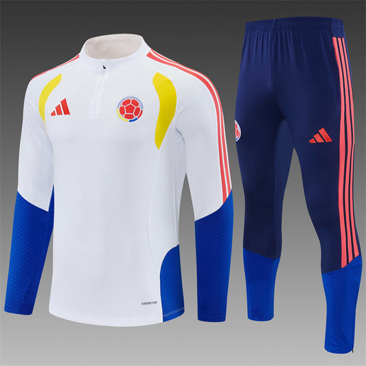 2026/27 Colombia White Half Pull Training Suit