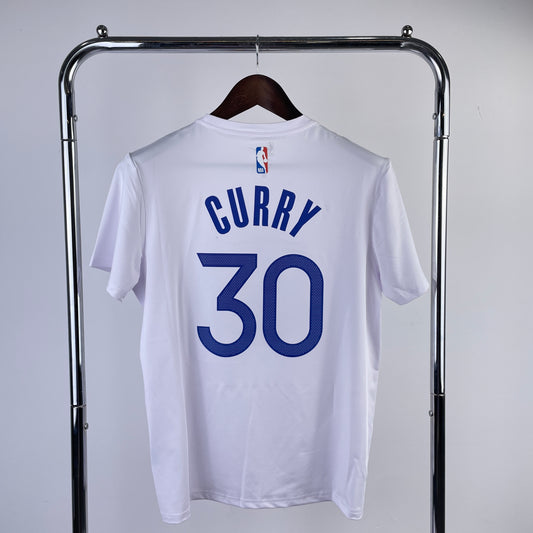NBA Golden State Warriors White T-Shirt – #30 Quick Dry