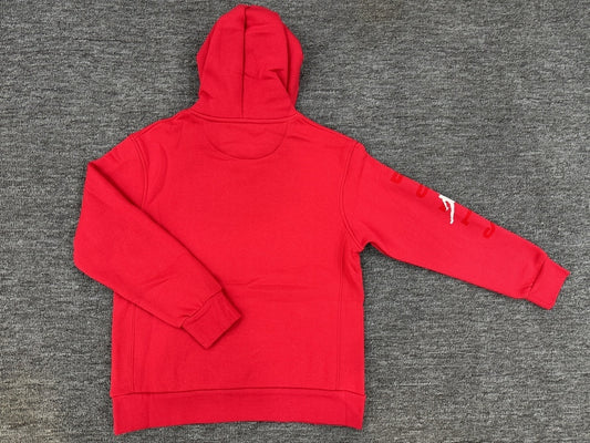 Kids # NBA Bulls Zipper Hoodie Red