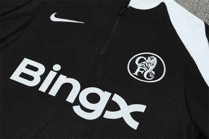 2025/26 Chelsea Black Half Pull Training Suit (Adults&Kids)