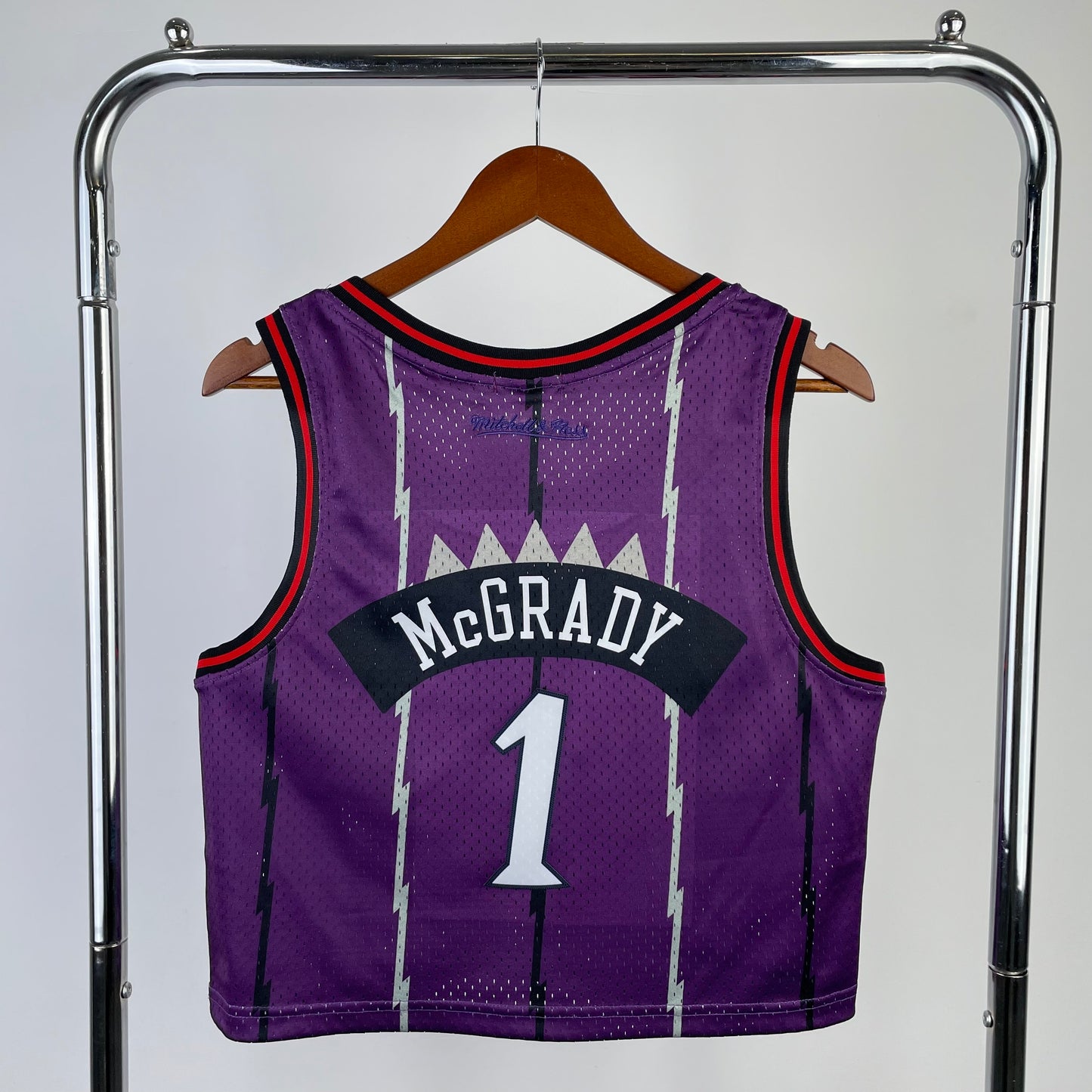 MN Women's Open Navel Vintage Jersey: Raptors Purple 1 # McGrady
