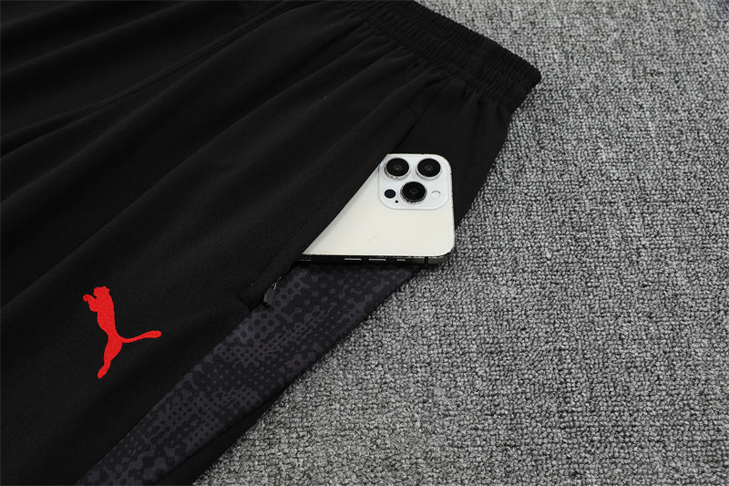 2025/26 AC Milan Black Half Pull Training Suit (Adults&Kids)