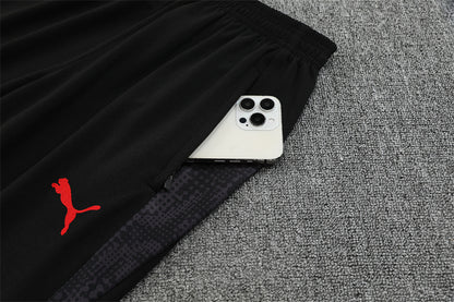 2025/26 AC Milan Black Half Pull Training Suit (Adults&Kids)