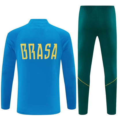 2026/27 Brazil Hu Blue Half Pull Training Suit
