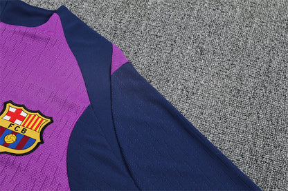 2025/26 Barcelona Purple Half Pull Training Suit (Adults&Kids)