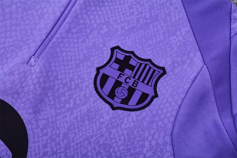Barcelona 25/26 Purple [Co-Branded] Half-Zip Training Suit