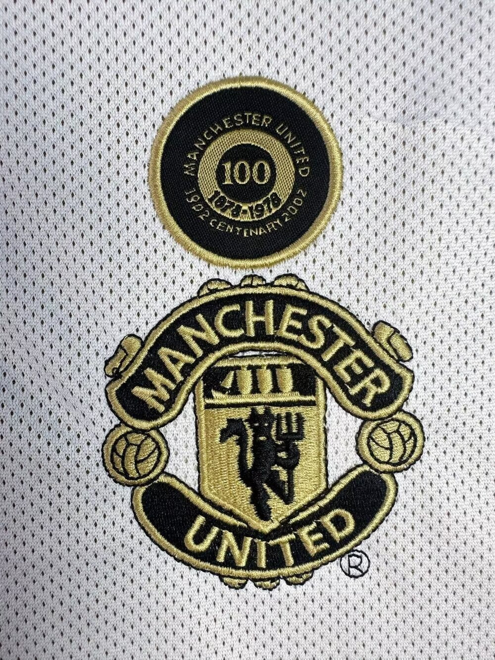 Retro 2001/02 Manchester United Double-Sided Centenary Edition Long-Sleeved Shirt