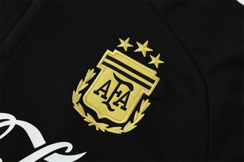 2025/26 Argentina Black Half Pull Training Suit (Adults&Kids)