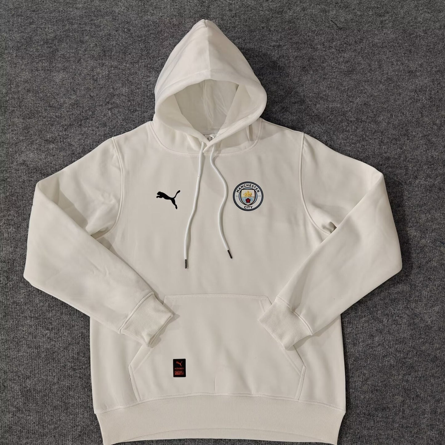 Puma x Manchester City Fleece Lined Hoodie – Official Football Fan Pullover Sweatshirt – Men’s Casual Wear – Sizes S-3XL – Black, White, Grey, Beige, Navy & Red