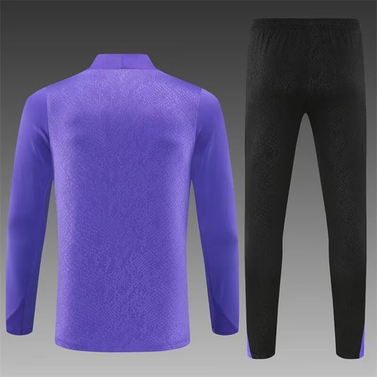 Barcelona 25/26 Purple [Co-Branded] Half-Zip Training Suit