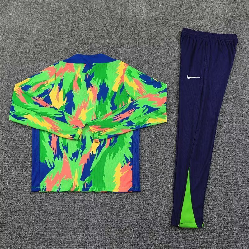 Brazil 25/26 Blue Green Half-Zip Training Suit