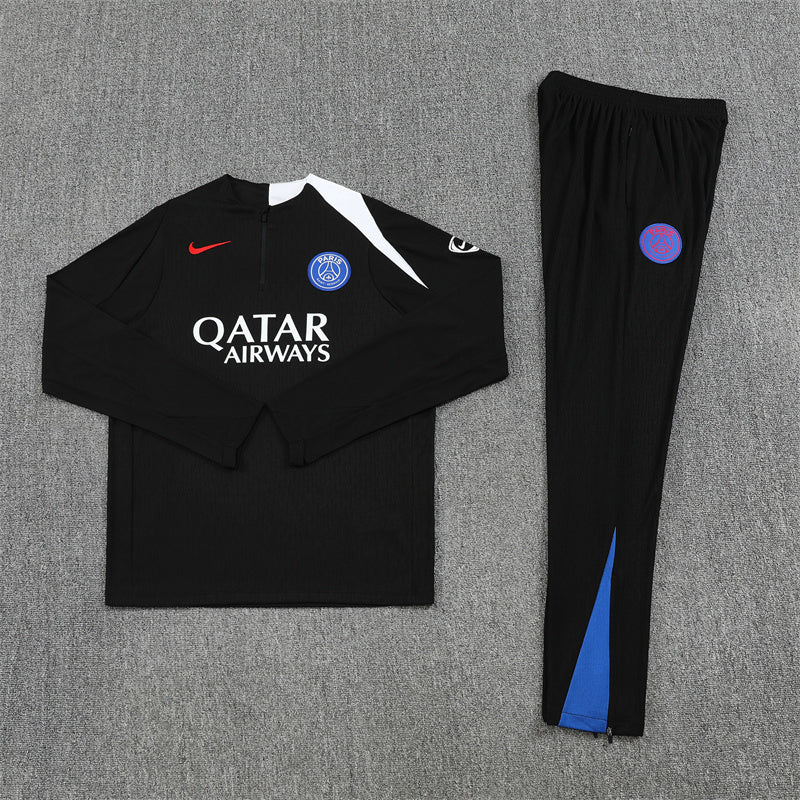 2025/26 PSG Black Half Pull Training Suit (Adults&Kids)
