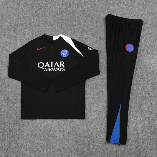 2025/26 PSG Black Half Pull Training Suit (Adults&Kids)