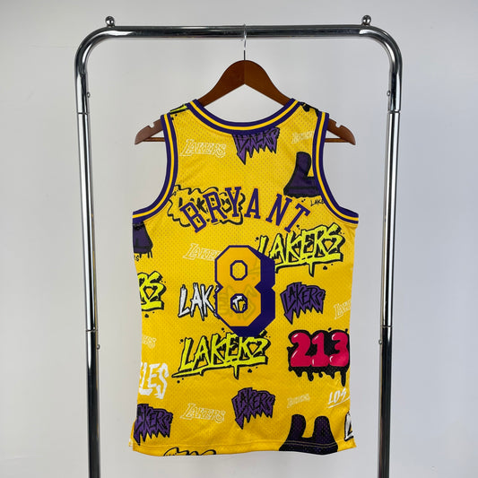 MN Heat Pressed Vintage Jersey: SW Lakers' 96/97 Season Graffiti 8 # Kobe