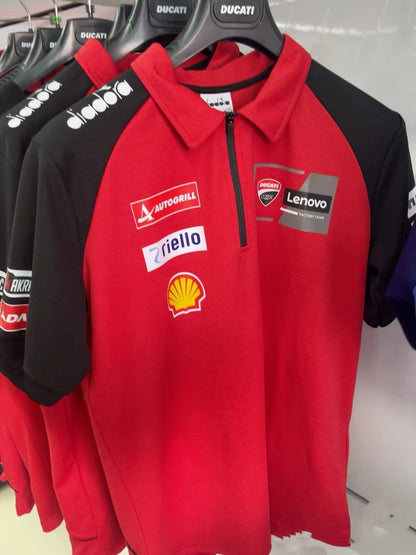 Ducati Lenovo MotoGP Team Polo Shirt – Red Racing Style (S–5XL, Unisex)